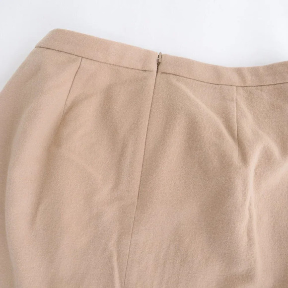 J.  Cream Tan 97% Wool Mini Skirt Size 4 - Picture 9 of 9